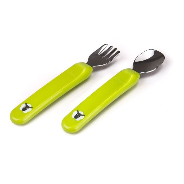 Toddler Fork & Spoon Set - Lime – Kidsme Philippines